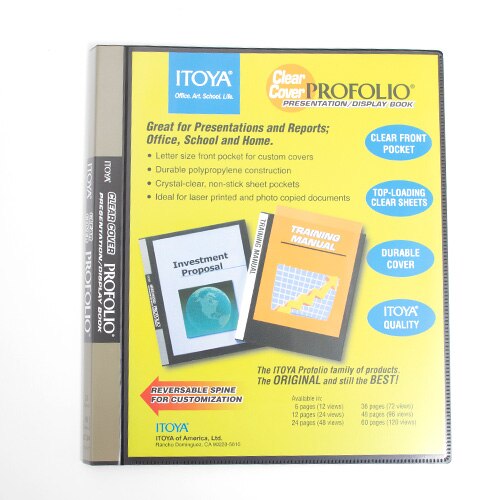 Itoya, Clear Cover, Art Profolio, Presentation, Display Book